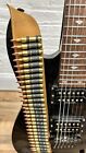 Brass Bullet 50 Link Guitar Strap Tan Genuine Leather Punk Rock Thrash Usa Made