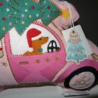 Dachshund Dog Decorative Christmas Volkswagen Pink Pillow 11 5  X 16   Nwt