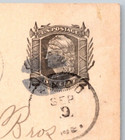 1881 Ux7 Postal Card Liberty 1c Nice Fancy Cancellation Furber Bros Business