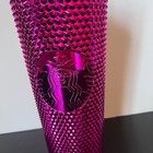 Starbucks 2021 Hot Pink Metallic Bling Studded 24oz Venti Tumbler New
