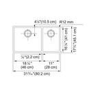 Franke Cube Cux160 31-1 2  Undermount Double Basin Stainless Steel Kitchen Sink