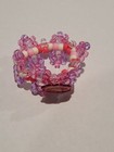 Handmade Strawberry Shortcake Kandi Cuff Bracelet Pink Kawaii Cute Core Kei