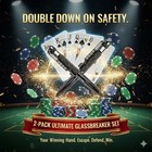 2pcs Tactical Pen Aluminum Self Defense With Glass Breaker Pen Writing Black Edc