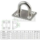 Pad Eye Plates Square Eye Plate Hook Mount Ceiling Fan A2 Stainless Steel M5-m10