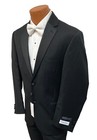 New Men s Black Calvin Klein Tuxedo Jacket Two Button Satin Notch Lapels 42xl