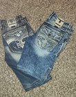 Men s Rock Revival Kidd  Rare Garlen Straight Jeans   32x31  y2k  Sold As Batch 