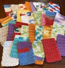Handmade Set Of 5 Random Crocheted 100  Cotton Dishcloth    sponge Size   