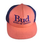 Vintage Budweiser Trucker Hat Vtg Snapback 90s Anheuser Busch Beer Advertising