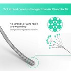 Wire Rope  1 16 Wire Rope  Stainless Steel 304 Wire Cable  328ft Length Aircr   