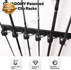 Wall Mount Fishing Rod Holders Vertical Fishing Pole Storage Rack For Garage