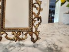 Ornate Picture Photo Frame Antique Vintage Victorian Cast Iron Gold Finish Fancy