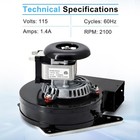 Furnace Draft Inducer Blower Fan Motor For Jakel J238-112-11128  J238-112-11258