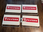 Vintage Firestone Tire Display Stands- Lot Of 2 Nos In Box- Tire Sign- Rare