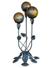 Vintage Art Deco Table Lamp     Metal   Glass  Newly Wired  Floral Design