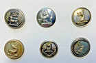 Mixed Lot Of 12 British Livery Wolf Crest Silverplate Buttons Mostly 19th C Vg 