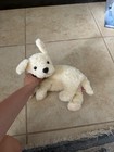 Vintage 2001 Ty Classic Tidbit Ivory Cream White Puppy Dog Plush Stuffed Animal