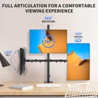 Triple Monitor Stand 13 To 27 Inch Lcd Monitor Desk Mount extra Tall 31 5 Inc   