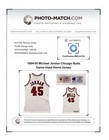 Michael Jordan White  45 Game Worn Jersey Card -  rare  Mint  -worn Nine Times  