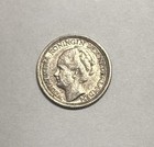 1938 Netherlands 10 Cent Silver Coin  Enn Coins