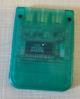 Playstation 1 Ps1 Official Oem 15 Block Memory Card Scph-1020 Transparent Green