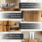 Electric Ice Cream Maker Machine 4 Quart Icecream Maker With Hand Crank