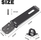7 5 Inch Heavy Duty Hasp Latch  1 8  Thicker Iron Safety Padlock Latch  Door Has