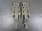 Pair Antique Cast Gilt Brass Or Bronze Caryatids Furniture Mounts Spare Parts