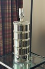 Optique Lucite Silver Lamp Mid Century Modern