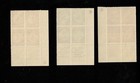 Israel Scott  1a-3b 1948 Doar Ivri Rouletted Tab Blocks Of 4 Mnh  