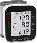 Wrist Blood Pressure Bp Monitor - Easy Read Lcd Display - W1681 - Black  white