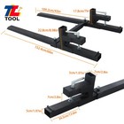60in 2000lbs Tractor Bucket Clamp On Pallet Forks W  Adjustable Stabilizer Bar