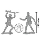 Timmee Processed Plastic Army Men 48pc Gray Tim Mee Toy Soldier Figures Usa Made