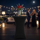 Folding Standing Tables   Banquet  Party  Pub  Wedding  Black fitted Stretch