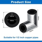 Water Pipe Insulation Foam Tube - 4 Pcs 1 2inch Elbow Pipe Insulation With Al