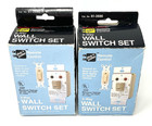 Vtg Radio Shack Plug n Power 3-way Wall Switch Set Remote Control 61-2686 Nos