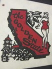 California The Golden State Vintage Souvenir Pennant Bathing Beauty Swimsuit 23 