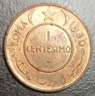 1950 Somalia 1 Centesimo Coin Elephant Italian Dependency Somaliland Km 1