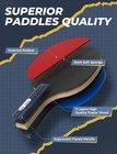 Ping Pong Paddles Set Of 4 Table Tennis Rackets With 8 Balls  Storage Case Fo   