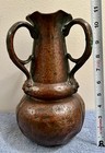 Antique Art Nouveau  Arts   Crafts Era  Hand Hammered  Copper Vase