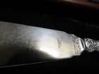 Vintage A B Nils Johan Sweden Ornate Silverplate 9  Fish Knife Solid Blade