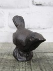 4 1 4  X 3  Small Rustic Brown Solid Cast Iron Tail Up Bird Figurine Paperweight