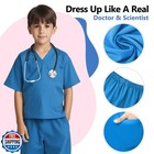 Rizuko Kids Doctor Scrub Costume halloween Cosplay Dress Up nurse Scrub Set G