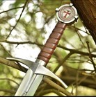 Hand Forged Carbon Steel Sharp Battle Ready Templar Knights  Medieval Sword Gift