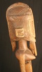 Antique African Dogon Tribe Mali Wood Seated Female Figure Statue 24 5  Tall