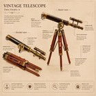 Double Barrel Victorian London  1915  14  Brass Telescope On Tripod Stand     Ant