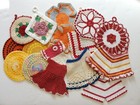 Vintage Kitchen Potholders Linens Doilies  Multiple Color Choices Pot Holders