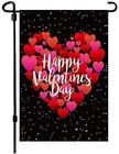 Valentines Day Flag 12x18 Inch Valentines Heart Garden Flag Double Sided Print