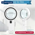 Magnifying Glass With Light  Ultra-clear Lightweight Handheld Reading Mag