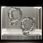 Vtg Art Deco Nouveau Czech Rhinestone Dangle Earrings Sterling Silver 925 Posts