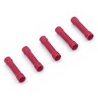 100pcs Bv1  25 22-16 Awg Gauge Red Butt Wire Connectors Vinyl Crimp Terminals 